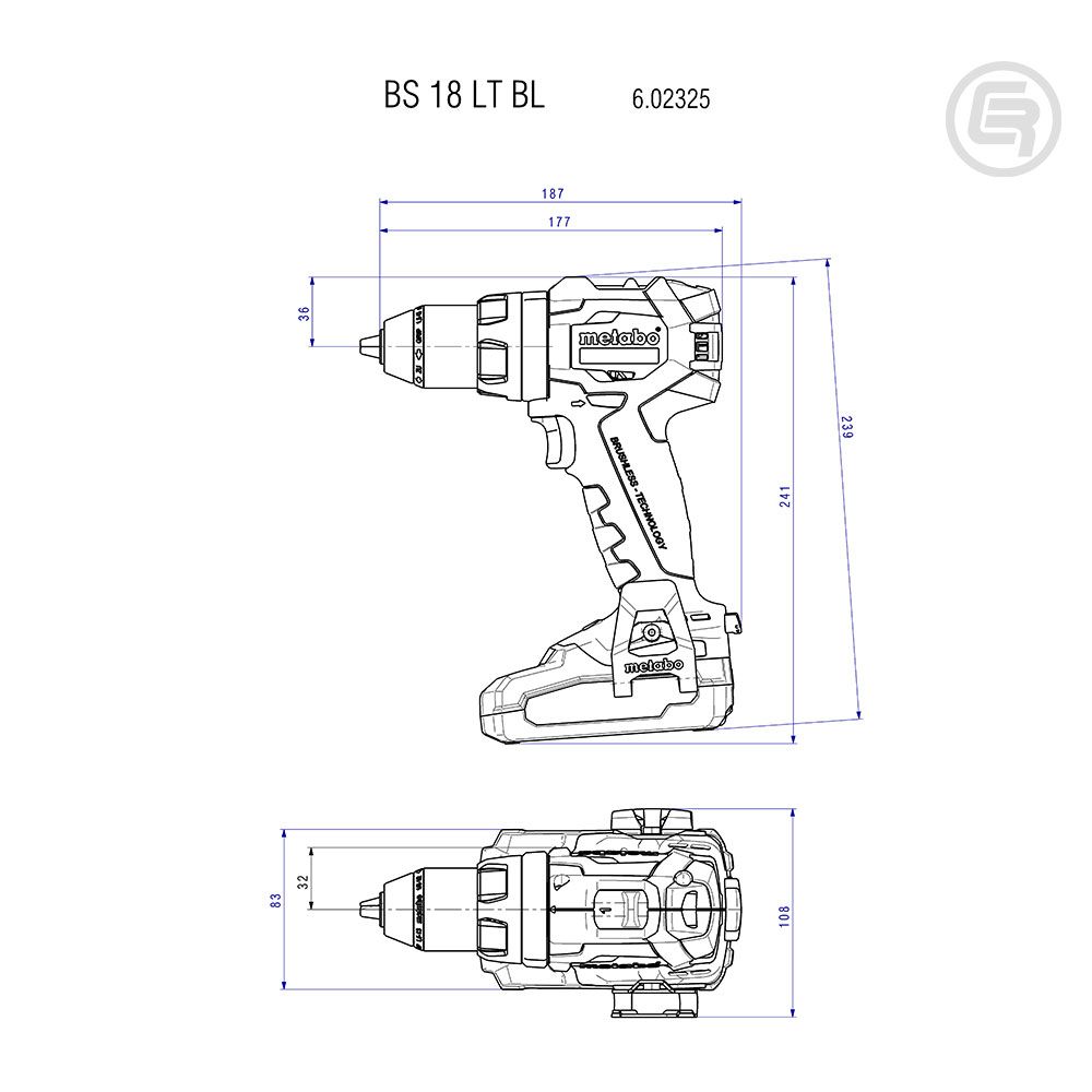 Metabo Bušilica - Odvijač Aku BS 18 LT BL 18V (bez baterije i punjača) – 602325890 slika 4