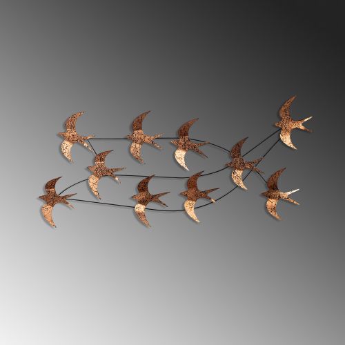 Wallity Metalna zidna dekoracija, Flock of Swallows 1 slika 4