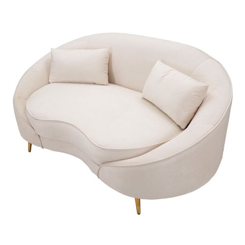 Mauro Ferretti Kauč SOFA 2 SEATERS OSLO WITH CUSHIONS CREAM cm 148X84X68 slika 5