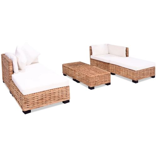 Sofa Set 16 kom Prirodni Ratan slika 60