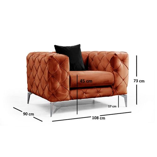 Atelier Del Sofa Fotelja, naranča, Como - Orange slika 6