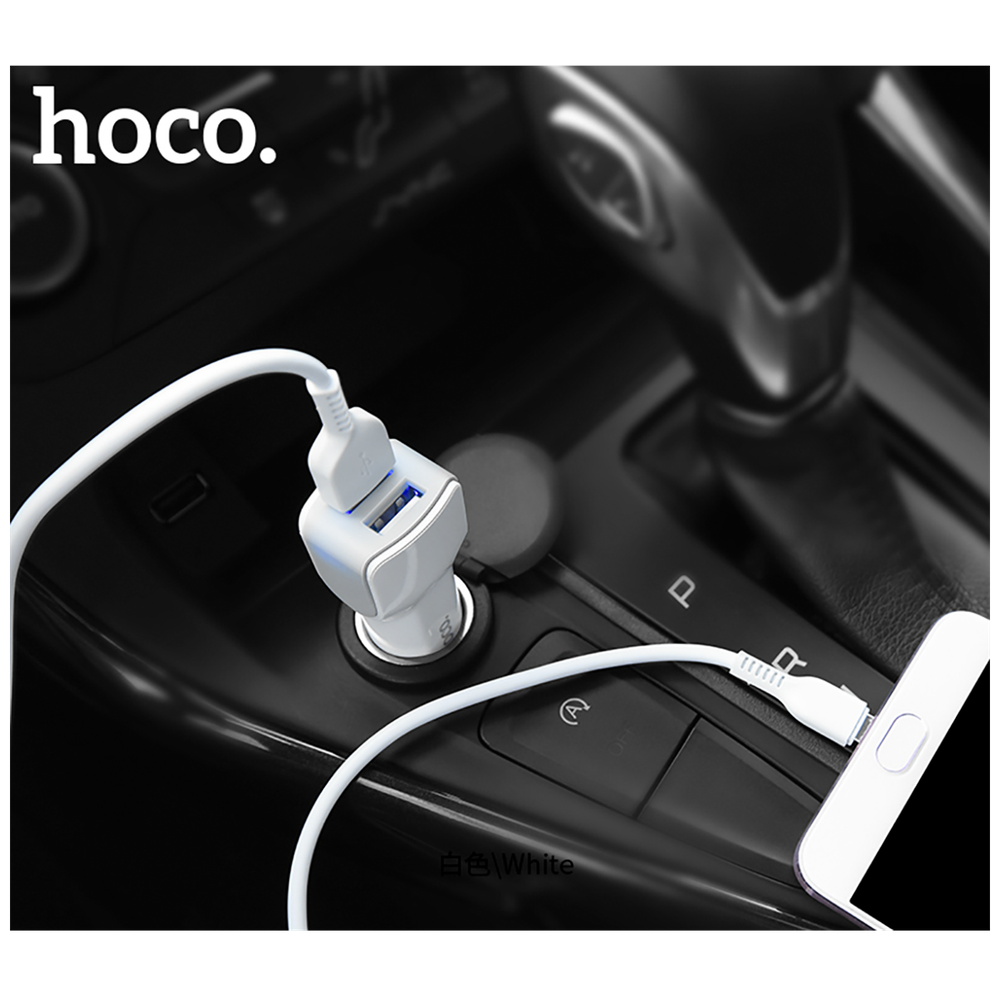 hoco. Auto punjač sa micro USB kabelom, 2 x USB, 5 V/2.4 A - Z23 Grand Style set, micro USB slika 6