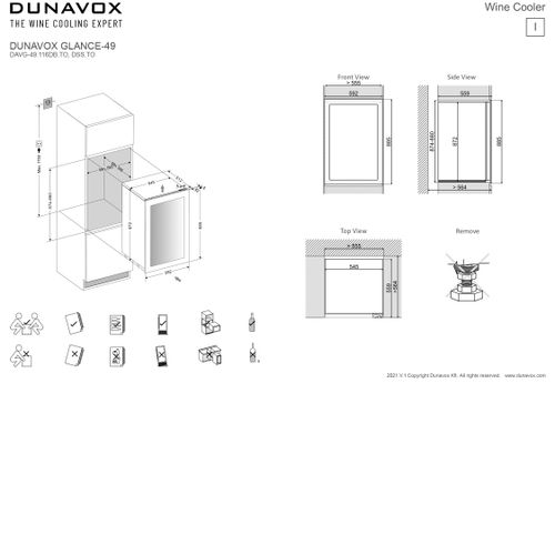 DVN-44.120DB.TO DUNAVOX vinska vitrina slika 7