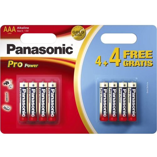 Panasonic Pro Power 4+4 gratis micro (AAA) baterija alkalno-manganov  1.5 V 8 St. slika 2