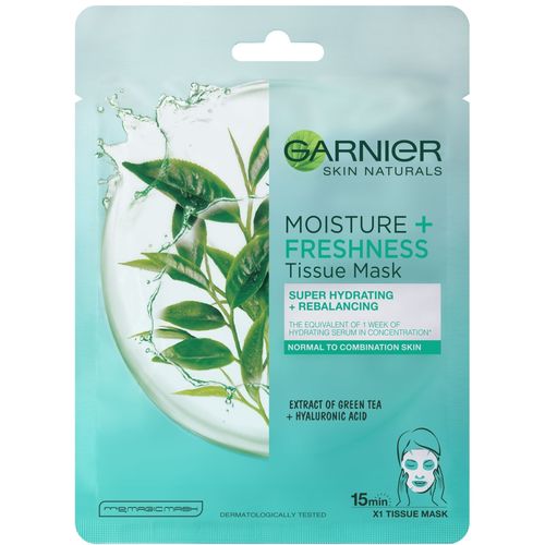 Garnier Skin Naturals Tissue Mask Moisture + Freshness Maska za lice u maramici za super hidrataciju i osjećaj svježine slika 1