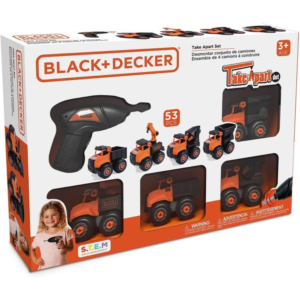 Black&Decker Set 4 vozila za rastavljanje+baterijski odvijač slika 2