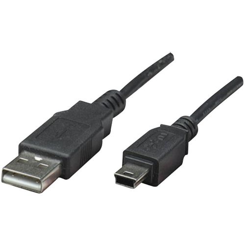 Manhattan USB kabel USB 2.0 USB-A utikač, USB-Mini-B utikač 1.80 m crna pozlaćeni kontakti, UL certificiran 333375-CG slika 6