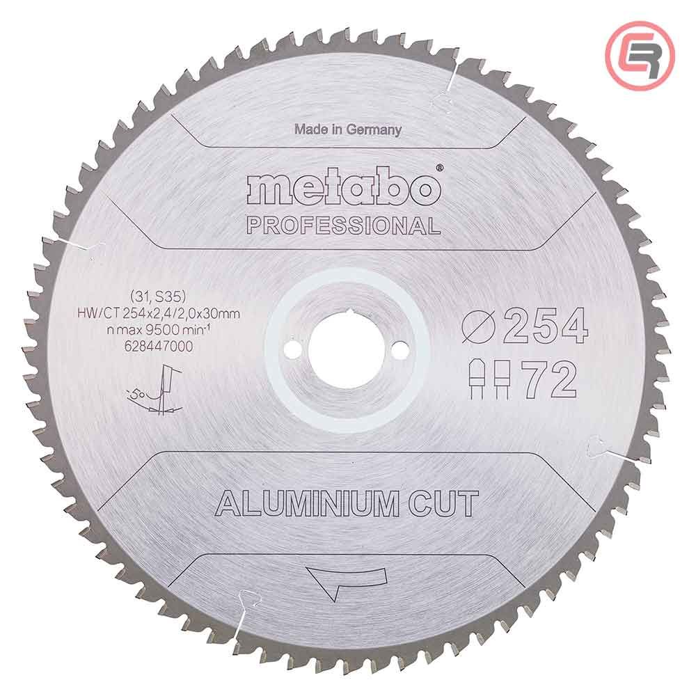 Metabo List Kružne Pile Za Aluminium 254 x 2,4 / 2,0 x 30 / Z = 72 Aluminium Cut Professional – 628447000 slika 1