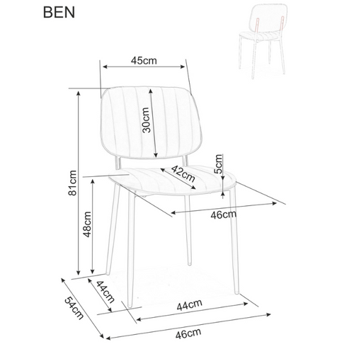 Stolica BEN - Umjetna koža slika 3