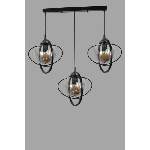 Nepal 3 Lü Sıralı Siyah Füme Camlı Sarkıt Black
Fume Chandelier slika 2