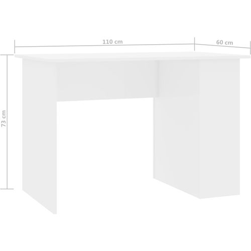 Radni stol visoki sjaj bijeli 110 x 60 x 73 cm od iverice slika 15