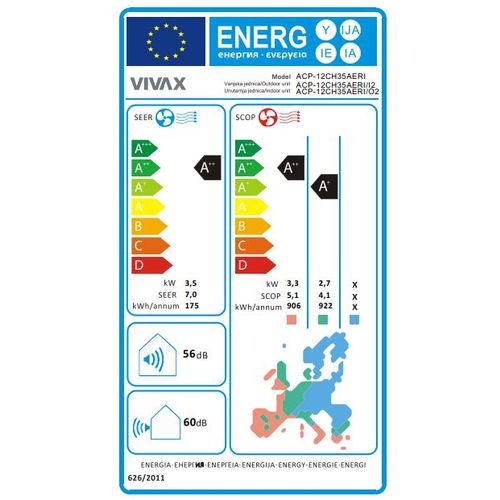 VIVAX COOL klima uređaj ACP-12CH35AERI+ R32 SILVER MIRROR slika 10