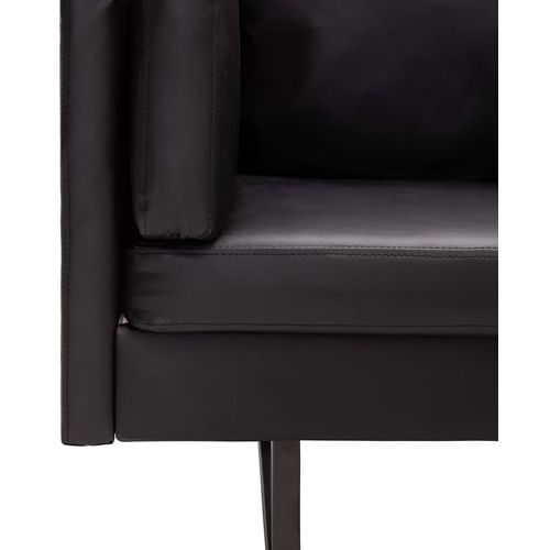Kutna sofa od umjetne kože crna slika 31