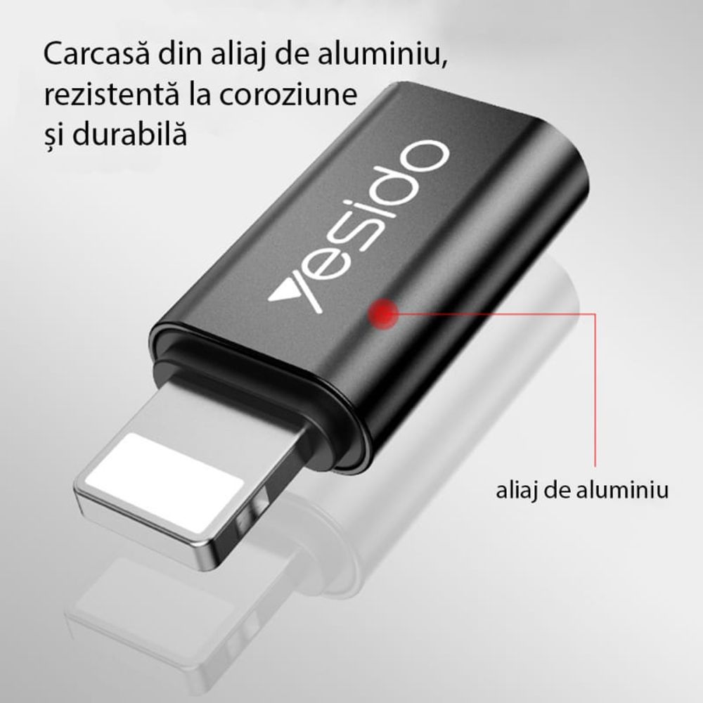 USB-C na Lightning adapter Yesido GS03 crni slika 6