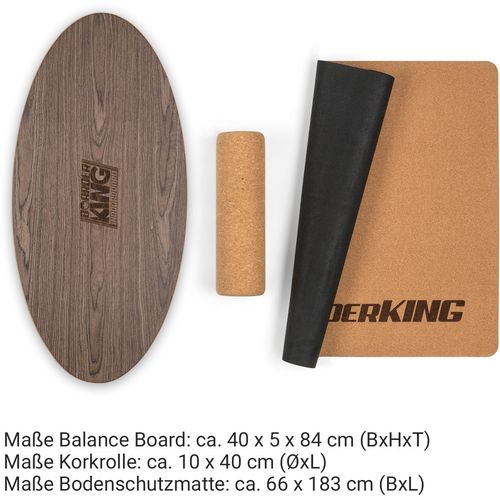 BoarderKING Indoorboard Allrounder daska za balans, Orah slika 7