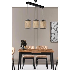 April - 8577-6 Rattan Chandelier