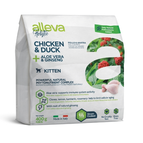 Alleva Holistic Kitten Chicken &amp; Duck + Aloe Vera &amp; Ginseng 10 kg slika 1