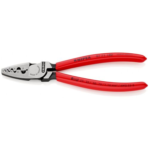 Knipex klešta za krimpovanje hilzni (kablovskih završetaka) 180mm 97 71 180 slika 1