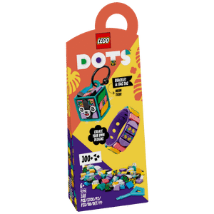 Lego Narukvica i privjesak za torbu - Neonski tigar, LEGO Dots