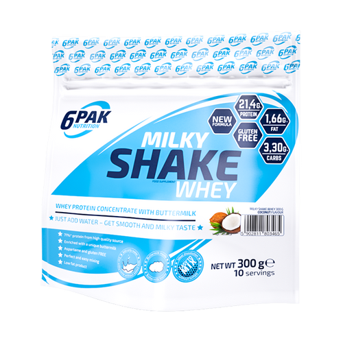 6Pak Milky Shake Whey 300 g Vanila slika 1