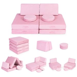 Ecotoys DIY modularna fotelja sa 8 jastuka - pink