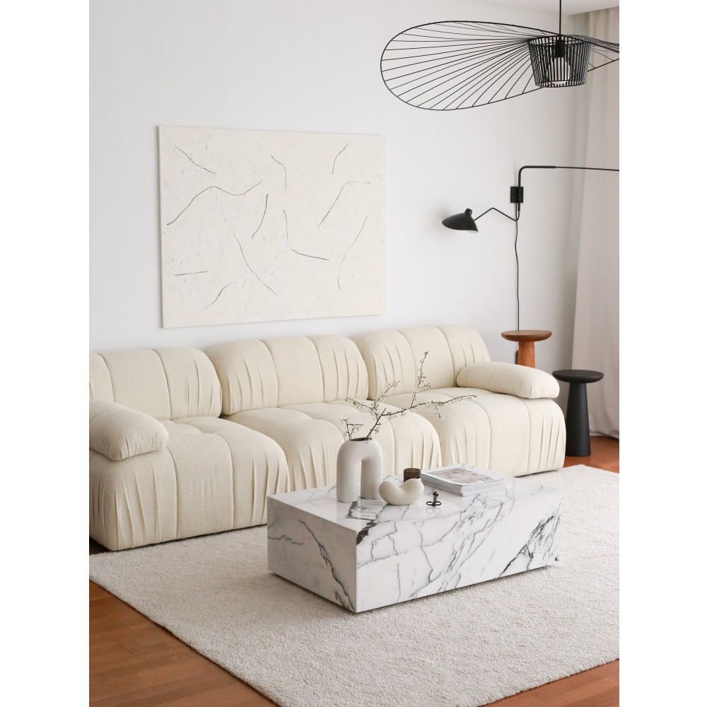 Soli 3 Sjedala - Bijela Troosna Sofa slika 1