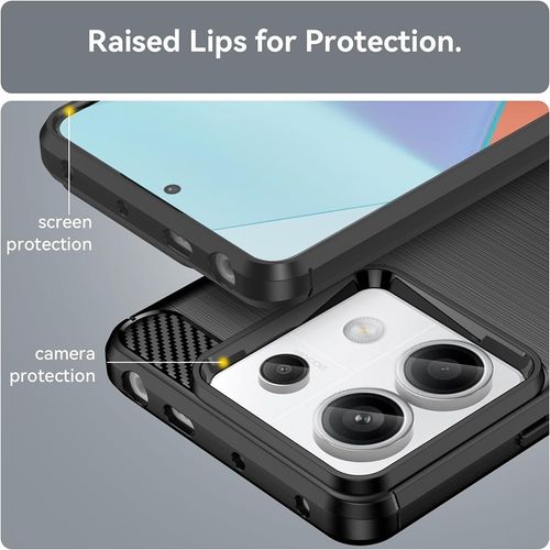 Techsuit Carbon Silicone maska za Xiaomi Redmi 13C 4G / 13C 5G / Poco M6 / C65 -crna slika 3