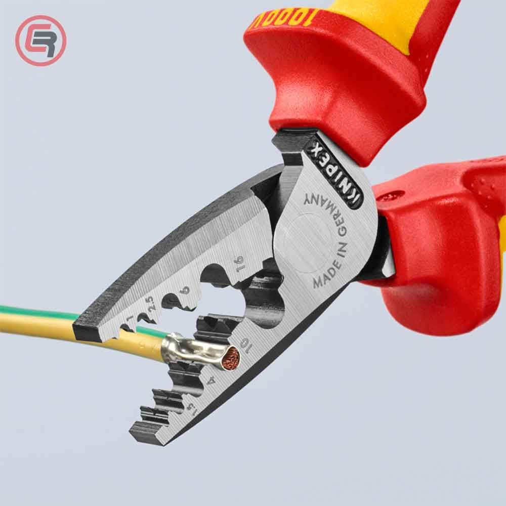 Knipex Kliješta Za Krimpanje - Stiskanje Završnih Čahura 0,25-16mm2 1000V - 97 78 180 slika 4