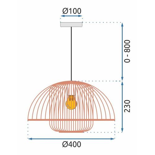 TOOLIGHT STROPNA VISEĆA SVJETILJKA NATURAL APP887-1CP slika 11