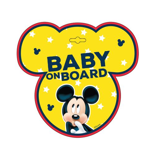 Znak Baby on board Mickey Mouse slika 1