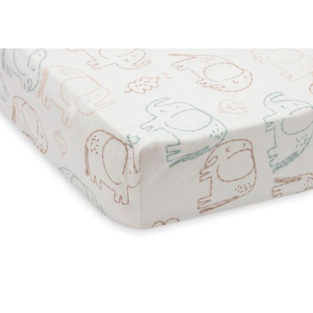 Jollein Navlaka za madrac Elephant Tales 120x60cm slika 3