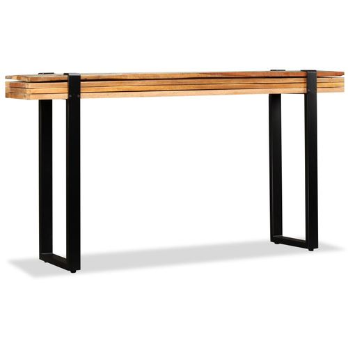 Podesivi konzolni stol od masivnog obnovljenog drva slika 35