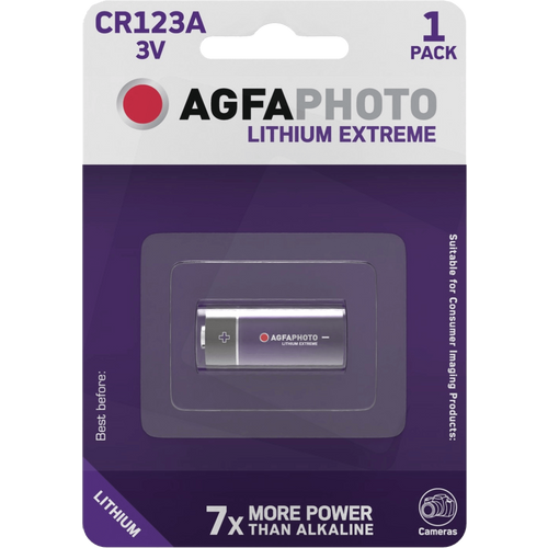 Agfa baterija litijumska CR123A, 3V, blister 1 komad - CR123A B1 slika 1
