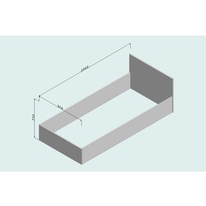 Koman Singl Krevet za Madrac 90x200 cm, boja: Atlantik