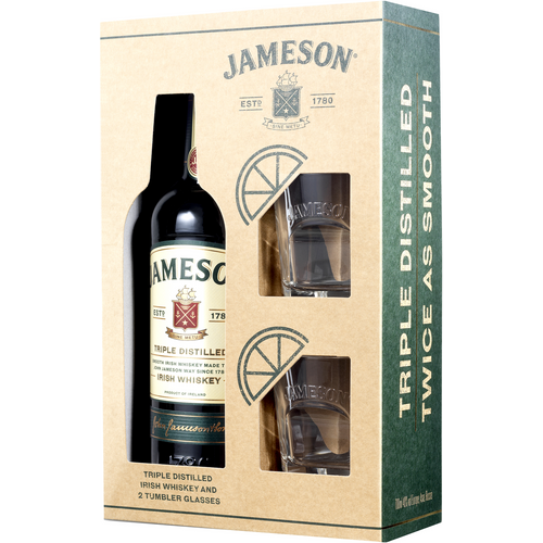 Jameson whisky 0,7l + 2 čaše slika 1