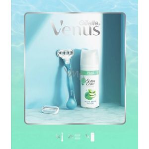 Gillette Venus Smooth brijač + 2 patrone + Satin care gel za brijanje 200ml