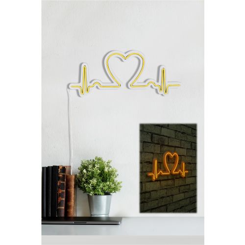 Wallity Ukrasna plastična LED rasvjeta, Love Rhythm - Yellow slika 3