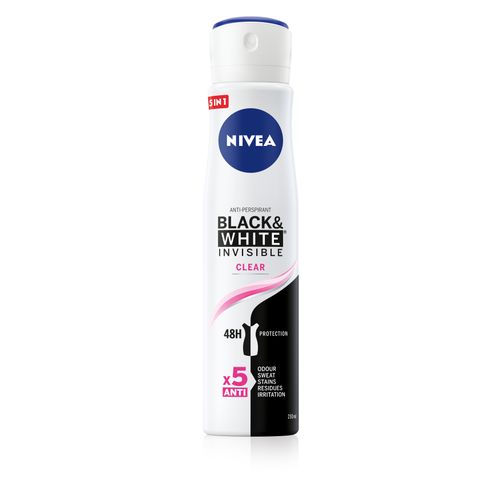 NIVEA BLACK&WHITE INVISIBLE Clear sprej za žene 250ml slika 1