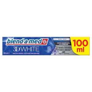 Blend a Med 3DW pasta za zube Charcoal 100ml