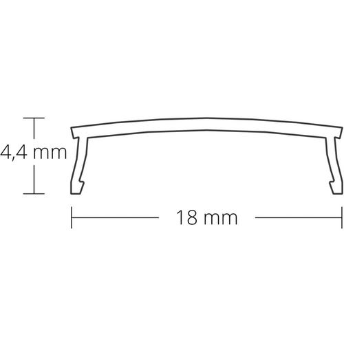 Galaxy Profiles  8600054    profil za pokrivanje              polikarbonat  (D x Š x V) 2000 x 4 x 18 mm    1 St. slika 2