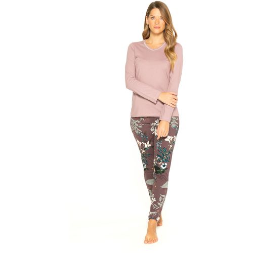 Ženska pamučna pidžama s hlačama cvjetnog uzorka slika 1