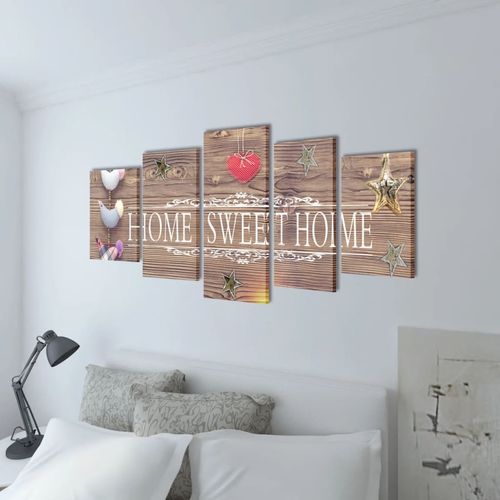 Zidne Slike na Platnu sa Printom Home Sweet Home 200 x 100 cm slika 15