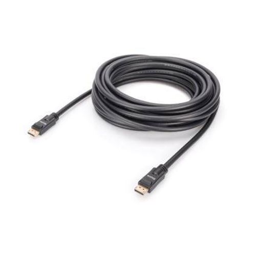 Digitus DisplayPort priključni kabel DisplayPort utikač, DisplayPort utikač 10.00 m crna AK-340105-100-S sa zaštitom, sveukupno zaštićen, trostruko zaštićen, pozlaćeni kontakti, zaključan DisplayPort kabel slika 4