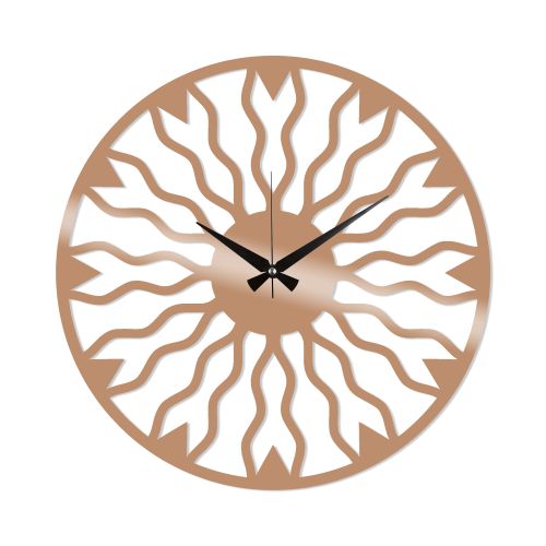 Wallity Ukrasni metalni zidni sat, Metal Wall Clock 21 - Copper slika 2