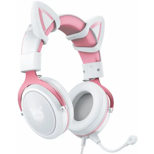 Onikuma X10 Cat Ears Stereo Noise Cancellation Gaming Headset (Pink) slika 4