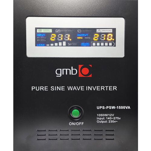 UPS-PSW-1500VA GMB LONG, cist sinusni pretvarac sa produzenom autonomijom 1050W-220V/12V slika 3