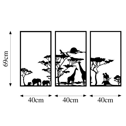Wallity Metalna zidna dekoracija, Serengeti - 316 slika 6