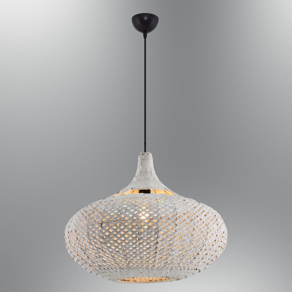 Luster Bijeli 4461-16-01 sa Ratan Kapom slika 1