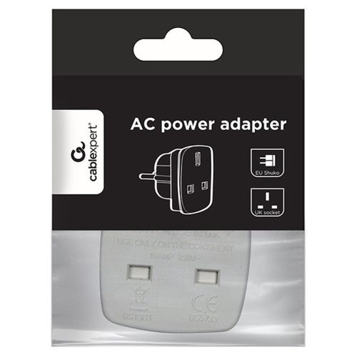 Travel adapter A-AC-UKEU-001 Gembird UK na EU suko 7.5A slika 5