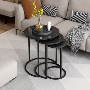 Nesting Table Gloria - Crna (3 komada)